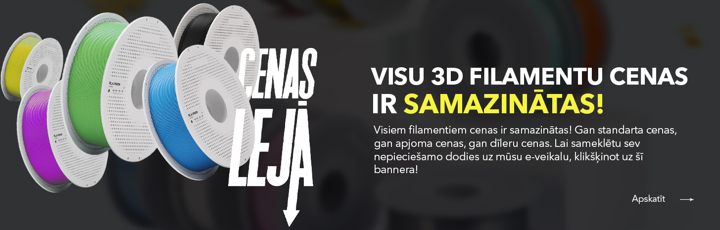 3D filamentiem samazinātas cenas